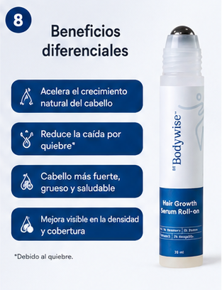 Body Wise™ Hair Growth Serum | Fortalece y Estimula el Crecimiento Capilar