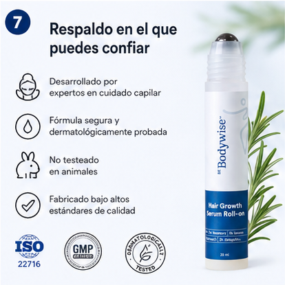 Body Wise™ Hair Growth Serum | Fortalece y Estimula el Crecimiento Capilar